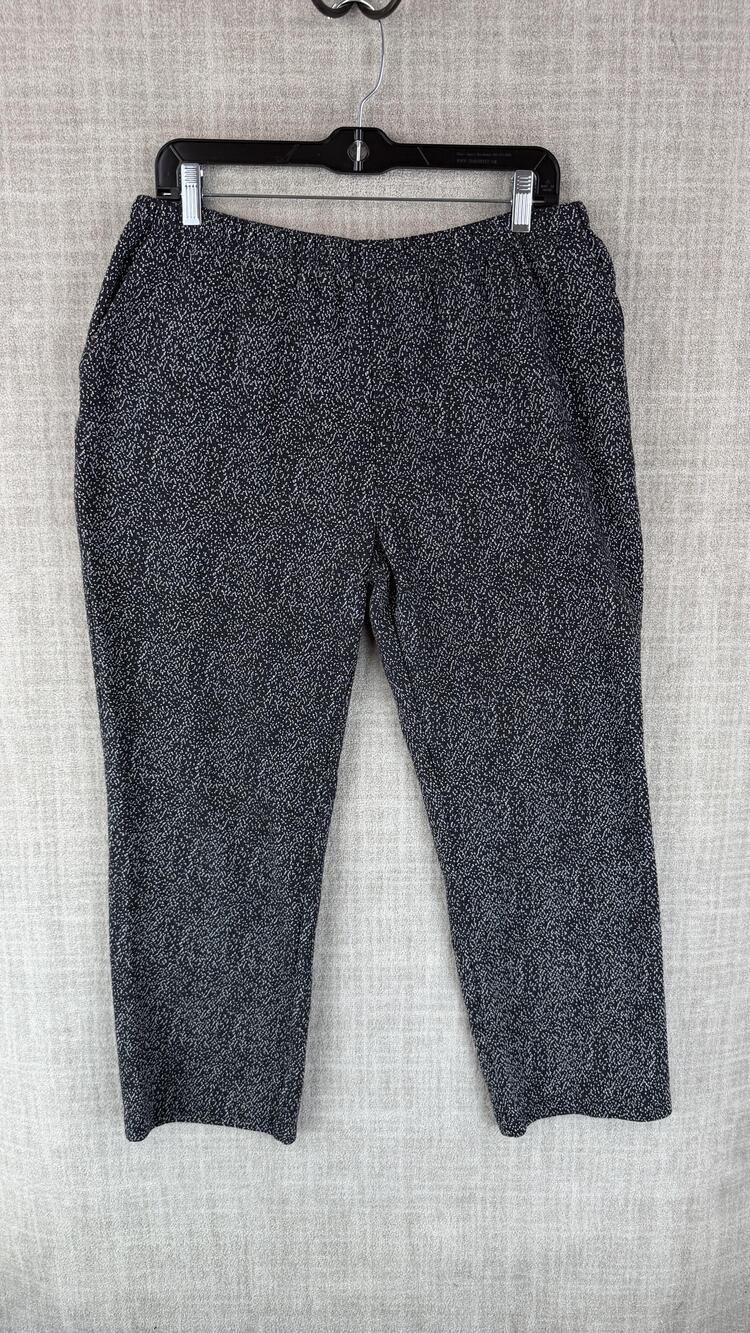 Lands' End Jeans Womens 14-16 Black Sport Knit Straight Leg Fit Stretch Waist